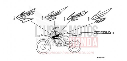 MARKE (CRF250R4/5/6/7) CRF250R7 de 2007